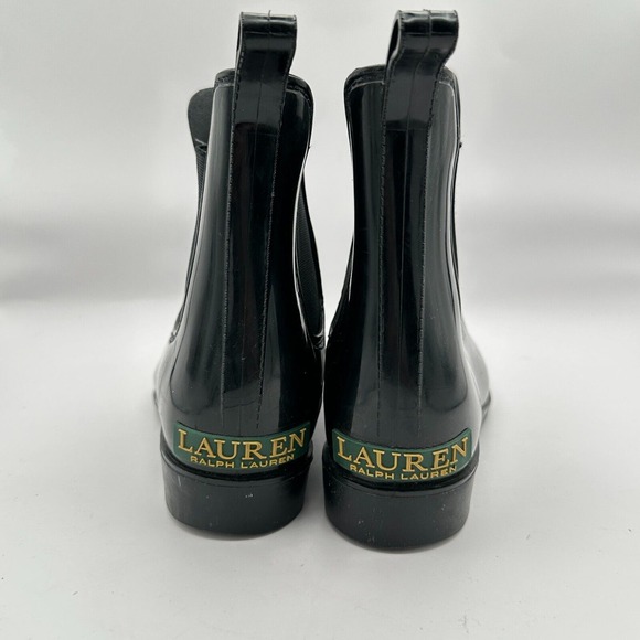 Lauren Ralph Lauren Tally Rainboots Womens Size 7 Black Rubber Ankle Outdoor - Picture 8 of 10